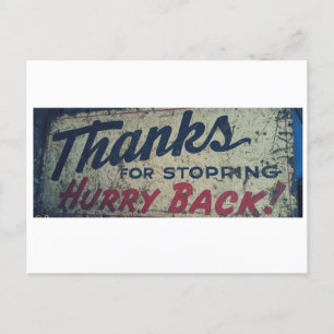 Merci d'être passé Reviens vite ! Carte postale