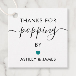 Merci d'être passé Tags, Étiquette de mariage, Sar