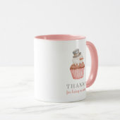 Merci D'Être Si Douce Snowman Cupcake Mug (Devant droit)