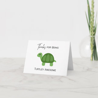 Merci d'être Turtley Awesome - Carte de jeu de mot