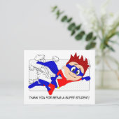 Merci d'être un super étudiant carte postale (Debout devant)