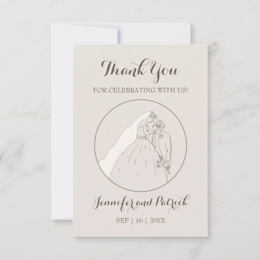 Merci d'être venu à notre mariage. Les amoureux s' (Devant)