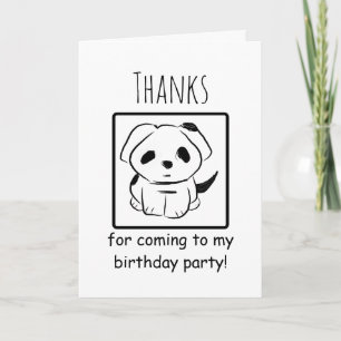 Merci D'Être Venu Anniversaire Puppy 5x7