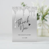 merci d'être venu carte de remerciement goutte à p (Debout devant)