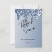 merci d'être venu carte de remerciement goutte de (Devant)