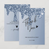 merci d'être venu carte de remerciement goutte de (Devant / Derrière)