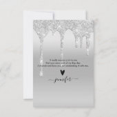 merci d'être venu carte de remerciement goutte de (Dos)