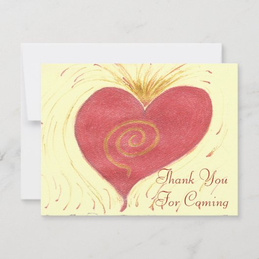 Merci d'être venu, cœur rouge (Devant)