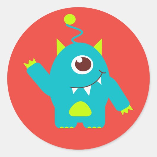 Merci d'être venu enfants alien autocollant d'anni (Devant)