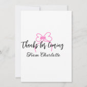 merci d'être venu nom du texte du message rose f (Dos)