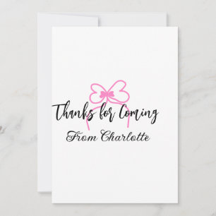 merci d'être venu nom du texte message ruban rose