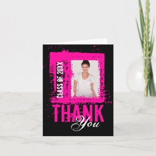 Merci d'études carte blanche Ajouter photo rose