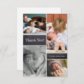 Merci, deuxième bébé faire-part de naissance (Devant / Derrière)