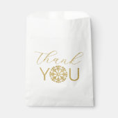 Merci d'hiver Gold Snowflake Favoriser les sacs (Devant)