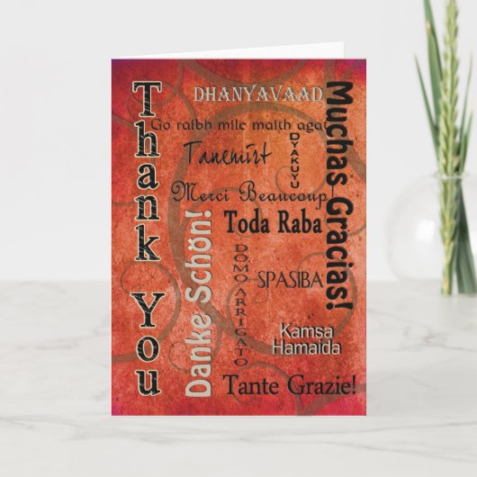 MERCI - DIFFÉRENTES LANGUES - ORANGE (Devant)