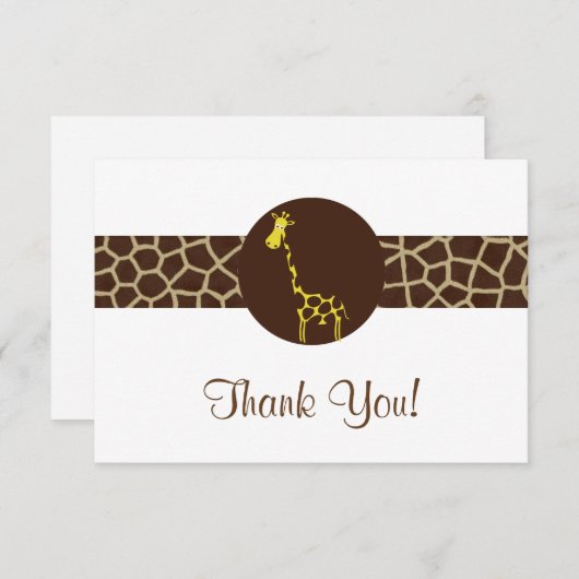 Merci d'impression de girafe (Devant / Derrière)