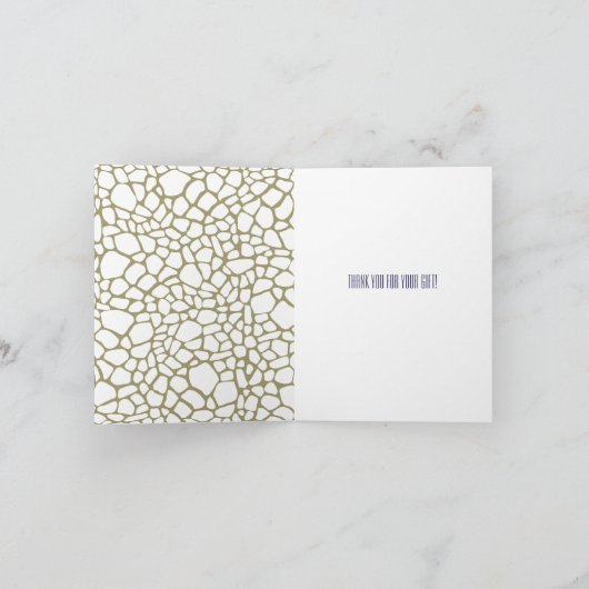 Merci d'impression de girafe blanche or (Intérieur)