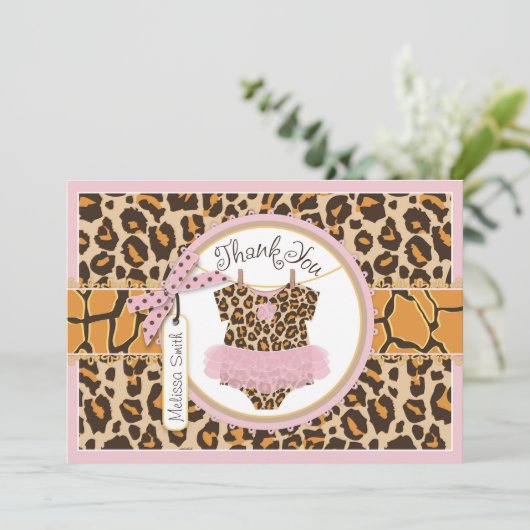 Merci d'impression de guépard de tutu de bébé (Debout devant)