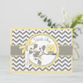 Merci d'impression de hibou jaune et de Chevron (Debout devant)