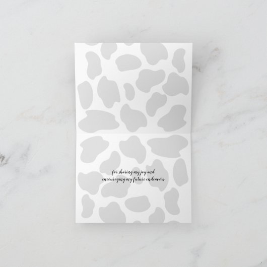 Merci d'impression de vache (Intérieur)