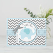 Merci d'impression d'éléphant bleu d'oiseau et de (Debout devant)