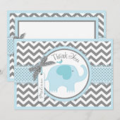 Merci d'impression d'éléphant bleu d'oiseau et de (Devant / Derrière)