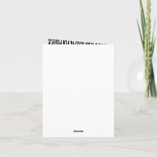 Merci d'impression Wild Green Zebra (Dos)