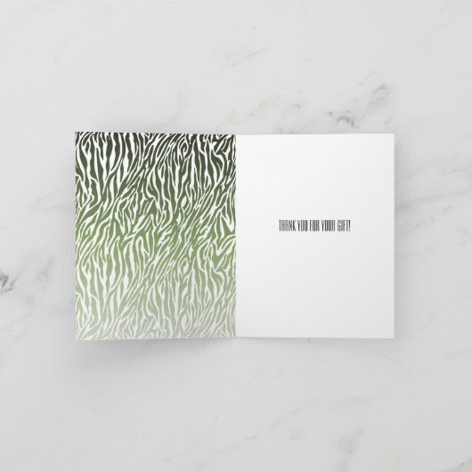 Merci d'impression Wild Green Zebra (Intérieur)