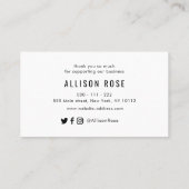 merci d'insérer un carte de visite noir (Dos)