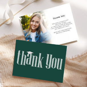 Merci diplômé Photo moderne Vert foncé Classique