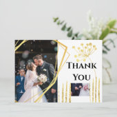 Merci DIY 2 photo géométrique or mariage chic (Debout devant)