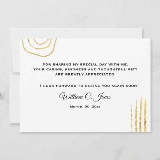 Merci DO-IT-YOURSELF 2 photos en or moderne formes (Dos)