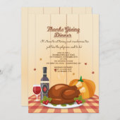 Merci Donnant Invitation Dîner (Devant / Derrière)