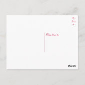 Merci Doodé Coeur rouge / carte postale rose (Dos)