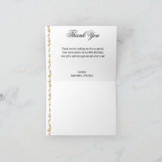 Merci doré doré foncé chic (Intérieur)