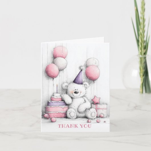 Merci d'ours mignon rose Teddy (Devant)