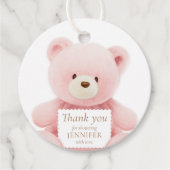 Merci d'ours rose Favoriser les étiquettes cadeaux (Devant)