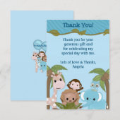 Merci doux de douche de bébés de jungle (style (Devant / Derrière)