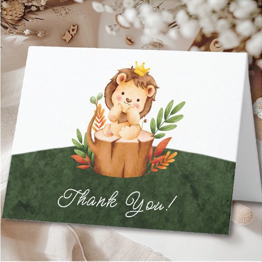 Merci du Baby shower du Lion Jungle