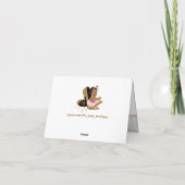 Merci du Baby shower ethnique pour filles (Dos)