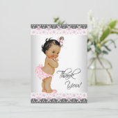 Merci du Baby shower ethnique pour filles (Debout devant)