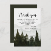 Merci du Baby shower forestier de Misty (Devant / Derrière)