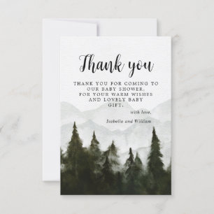 Merci du Baby shower forestier de Misty