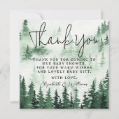 Merci du Baby shower forestier de Misty (Devant)