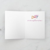Merci du bas de ma carte de voeux Butt (Intérieur)