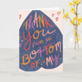 Merci du bas de ma carte de voeux Butt (Fleur jaune)