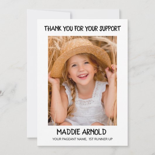 Merci du concours d'enfant moderne blanc (Devant)