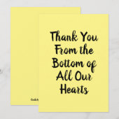 Merci du fond des coeurs Carte de remerciements pl (Devant / Derrière)