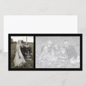 Merci du Mariage campagnard de la mariée et du tra (Devant / Derrière)