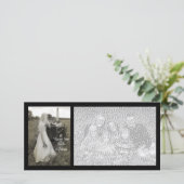 Merci du Mariage campagnard de la mariée et du tra (Debout devant)